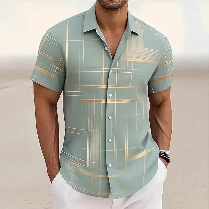 Curtis | Modern Line-Print Shirt