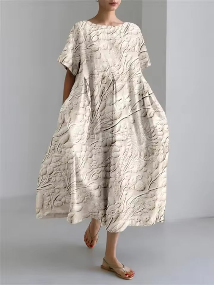 Amanda | Elegant Round Neck Loose Dress