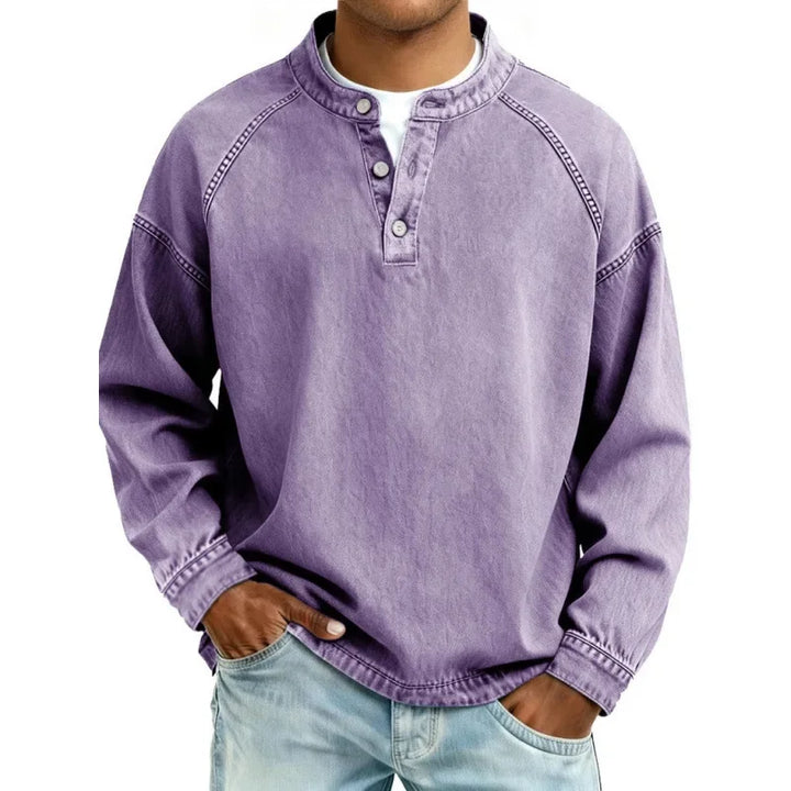 Nolan | Vintage Stand-Collar Henley