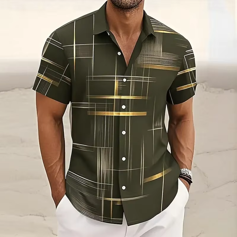Curtis | Modern Line-Print Shirt
