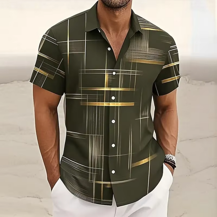 Curtis | Modern Line-Print Shirt