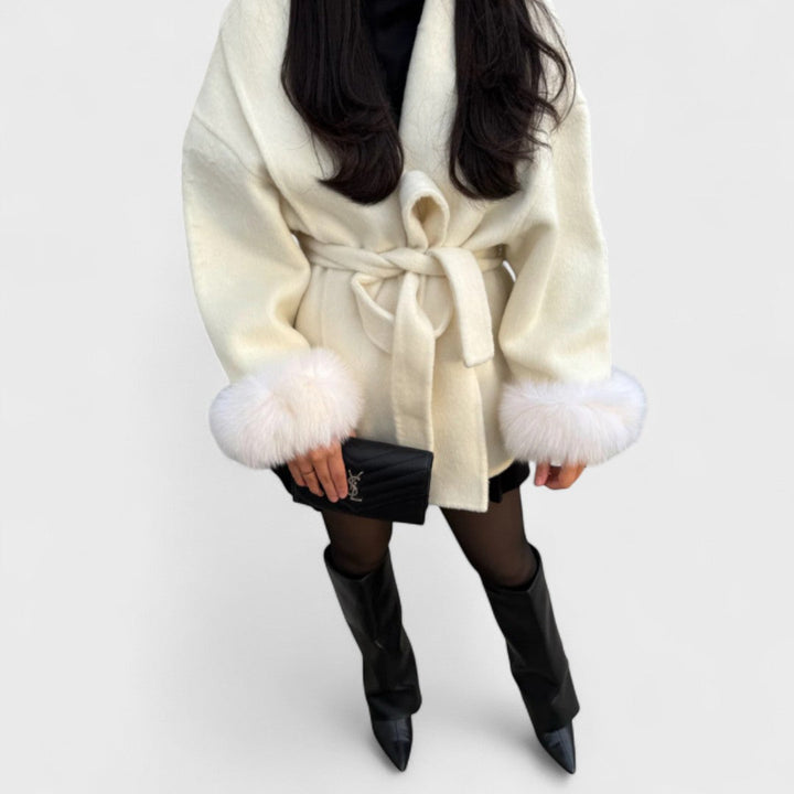 Isabelle | Luxury Warm Coat with Fur Details