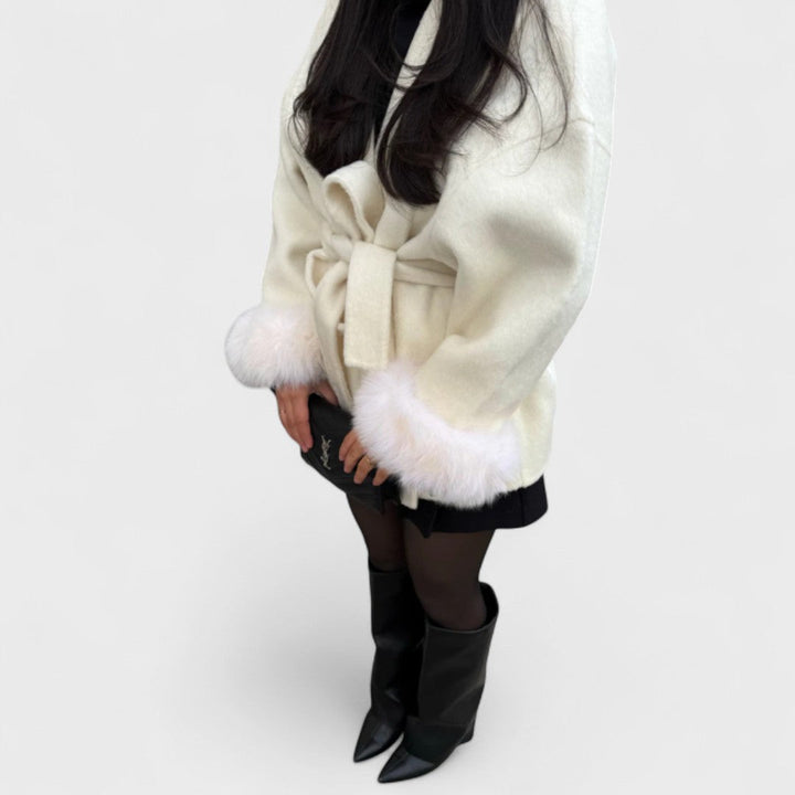 Isabelle | Luxury Warm Coat with Fur Details