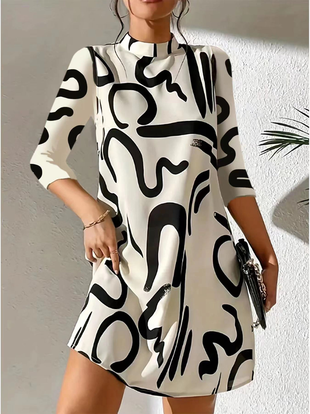 Jessica | Elegant Round Neck Midi Dress