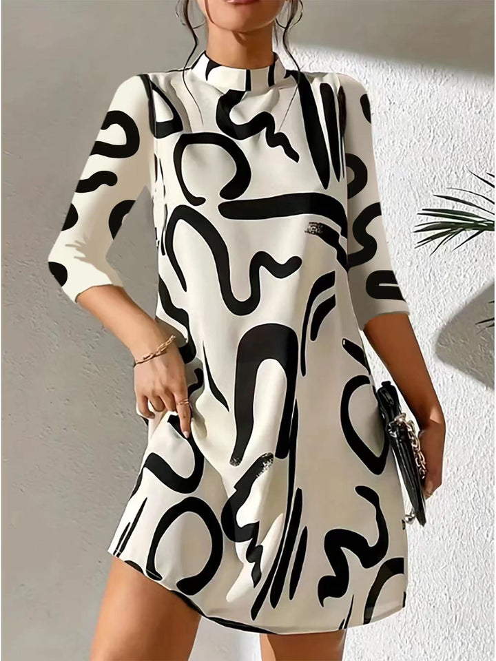 Jessica | Elegant Round Neck Midi Dress