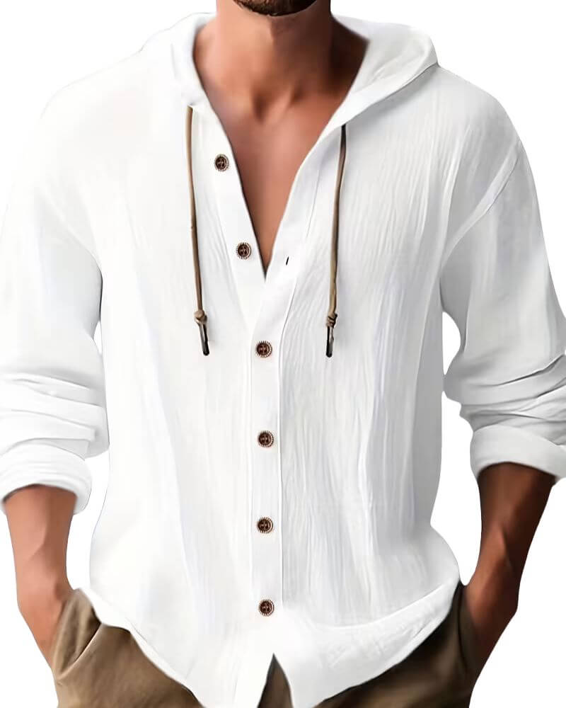 Grayson | Relaxed Hooded Long Sleeve Shirt