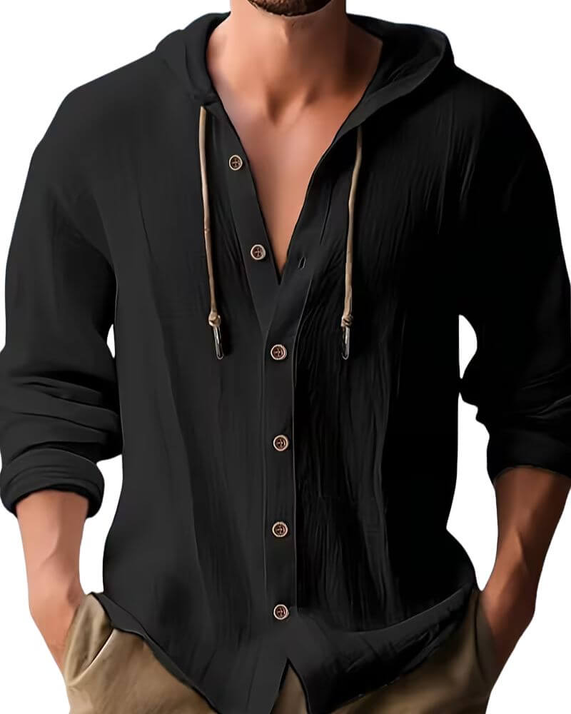 Grayson | Relaxed Hooded Long Sleeve Shirt