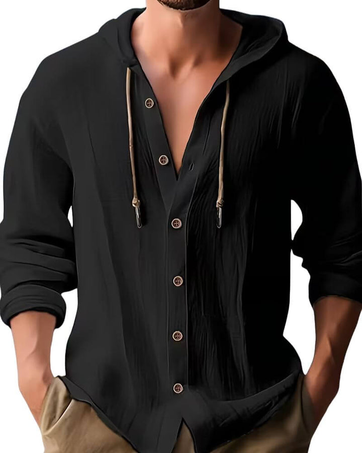 Grayson | Relaxed Hooded Long Sleeve Shirt