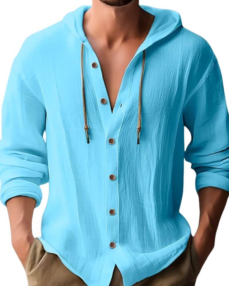 Grayson | Relaxed Hooded Long Sleeve Shirt