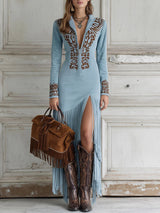 Maribel | Elegant Fringe Maxi Dress