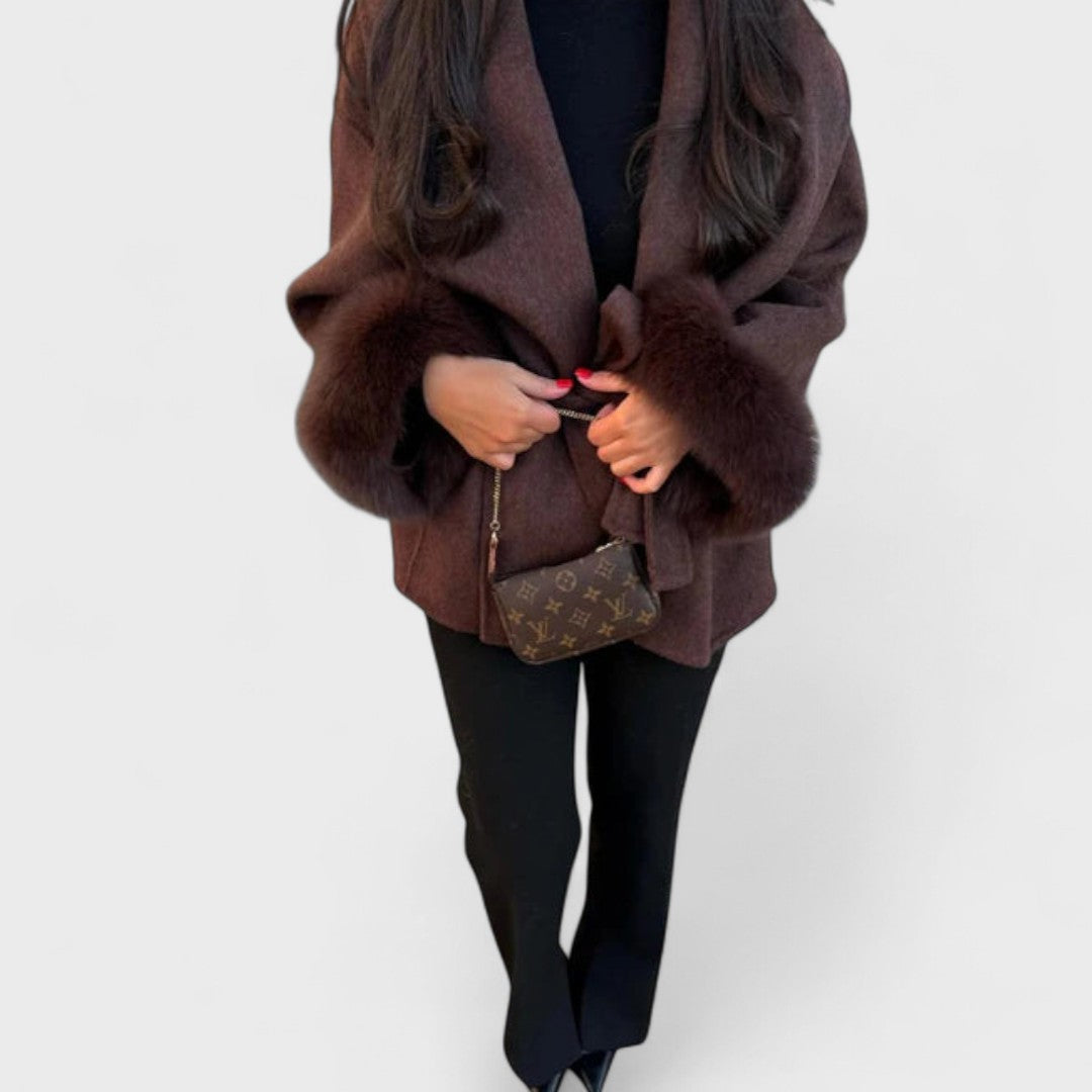 Isabelle | Luxury Warm Coat with Fur Details