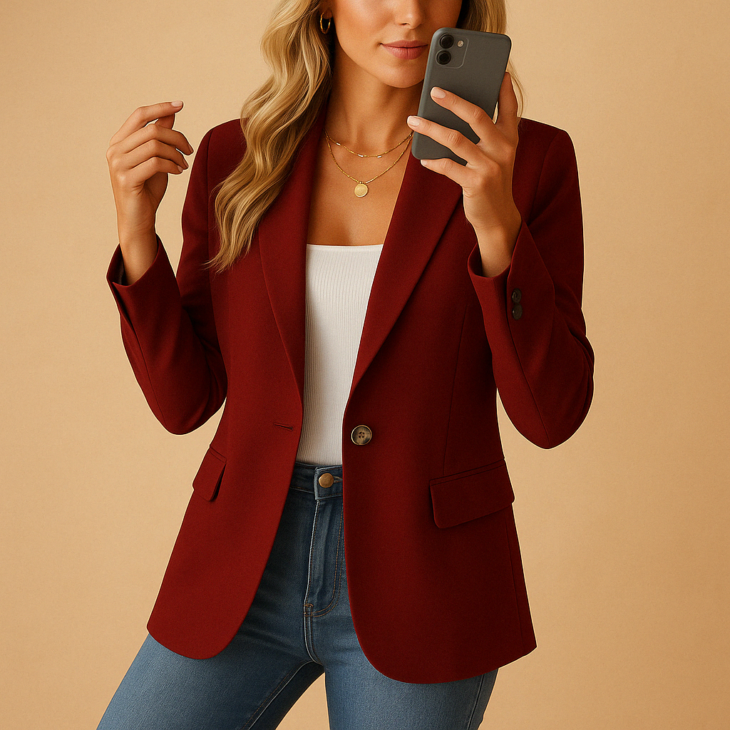 Rosaline | Refined Single-Button Tailored Blazer