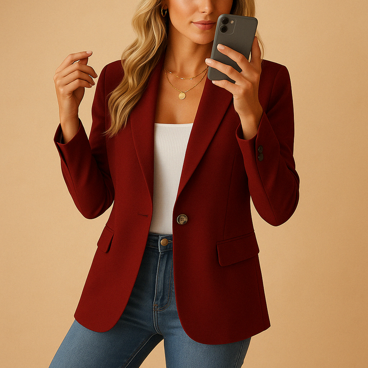 Rosaline | Refined Single-Button Tailored Blazer