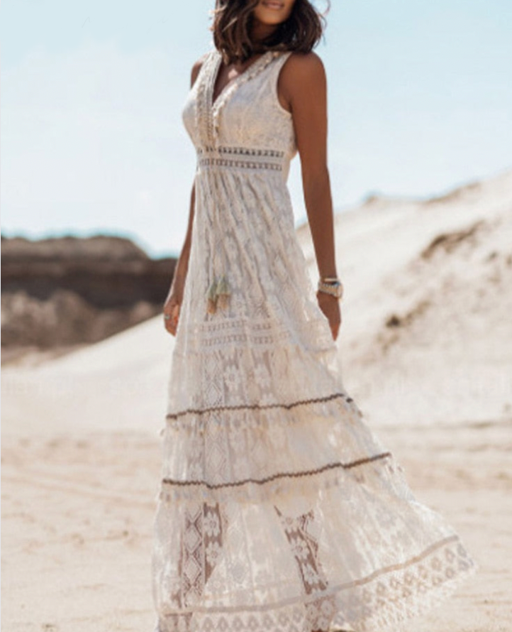 Isabella | Classic Boho Maxi Beach Dress