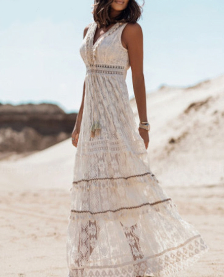 Isabella | Classic Boho Maxi Beach Dress
