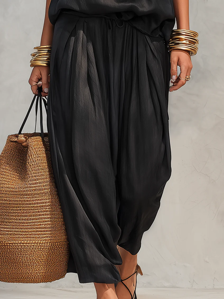 Eleanor | Draped Sleeveless Two-Piece Set