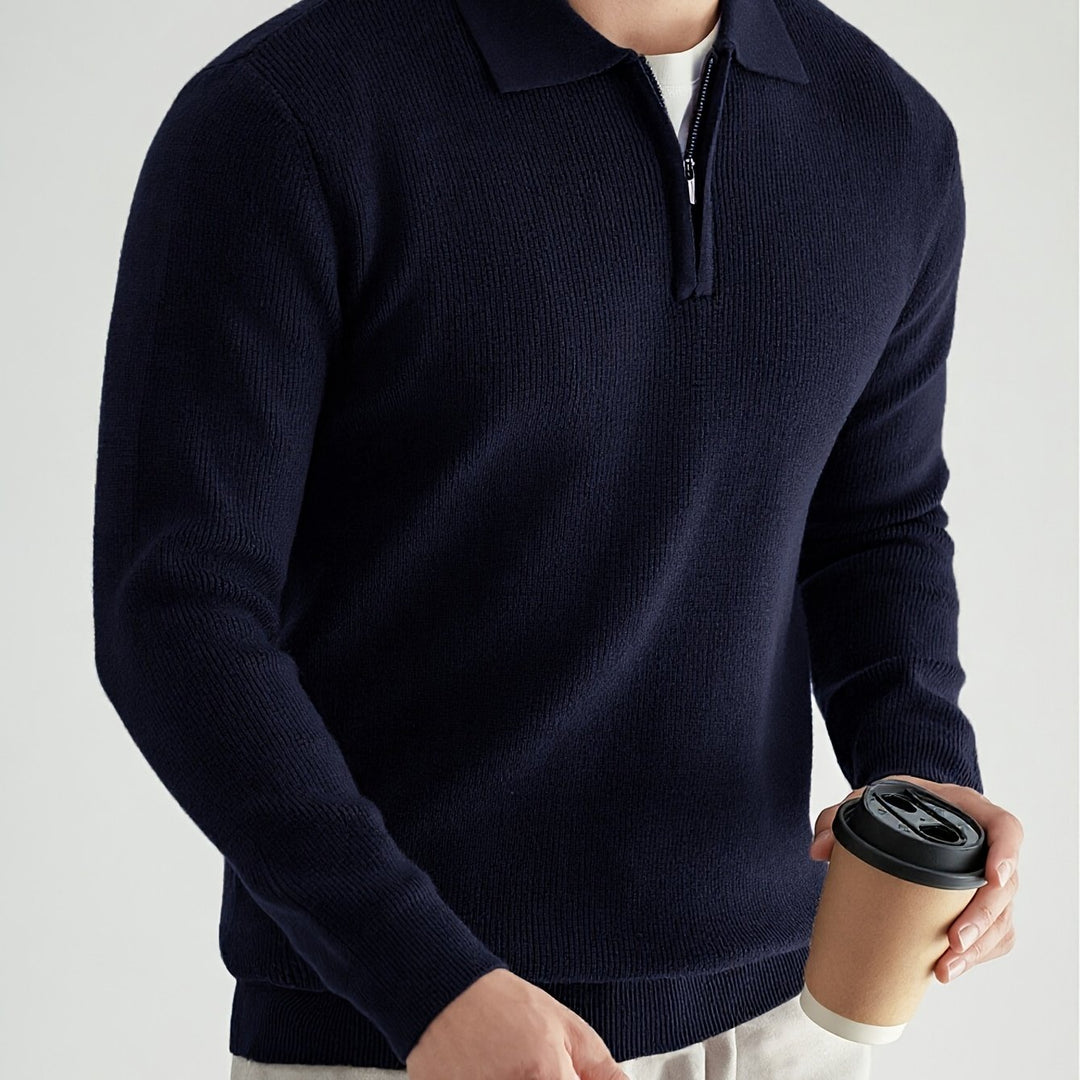 Ford | Refined Zip-Collar Polo Sweater