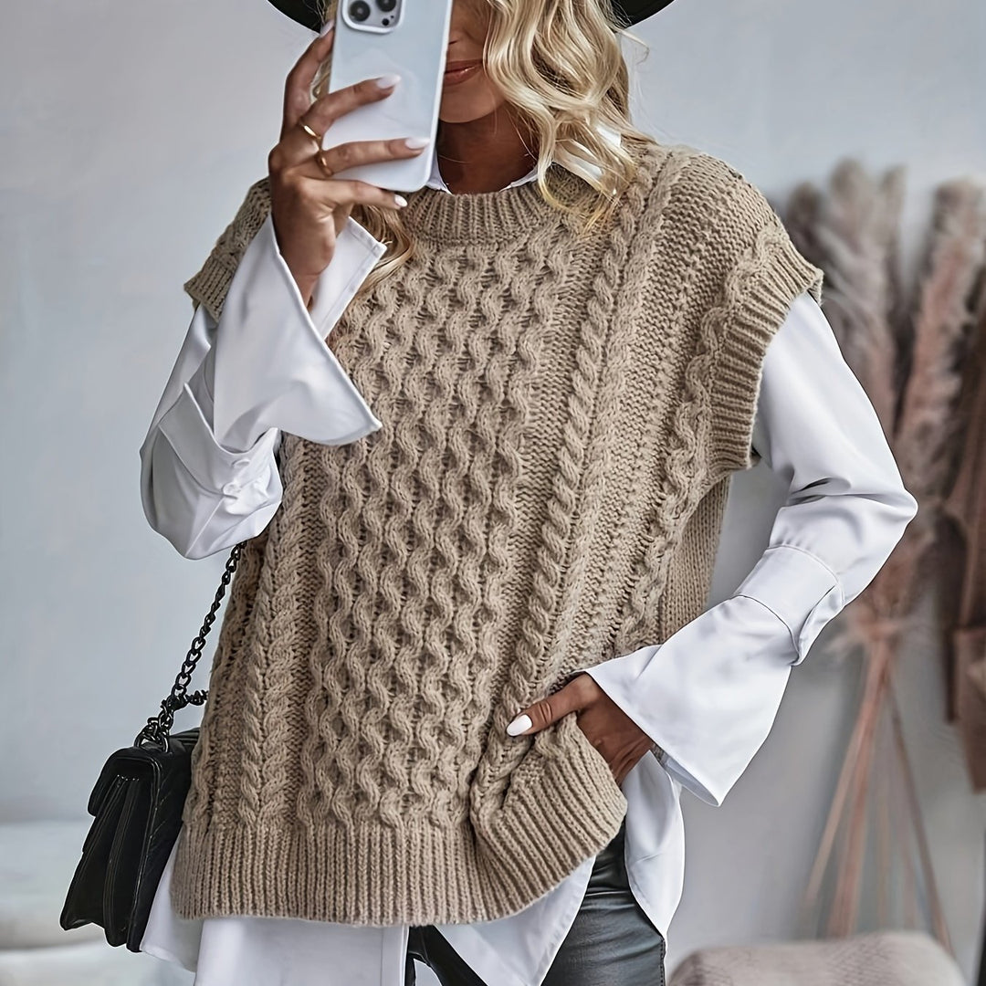 Sabine | Cable-Knit Sleeveless Vest