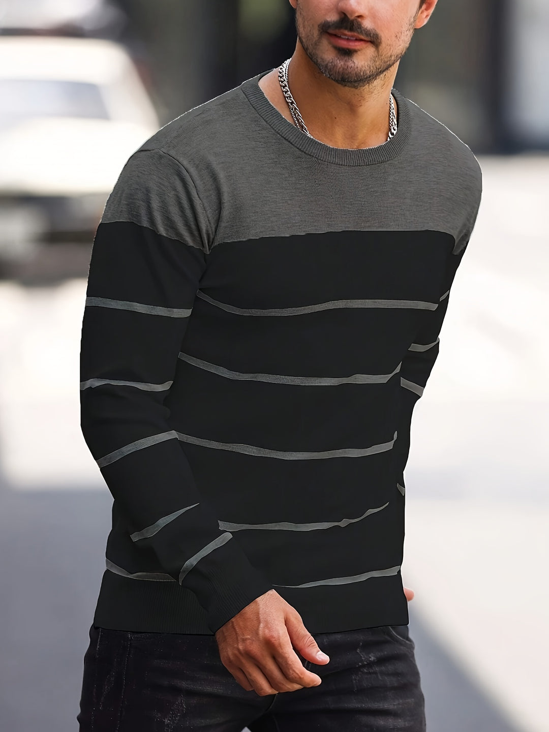 Bennington | Classic Striped Crew Neck Sweater