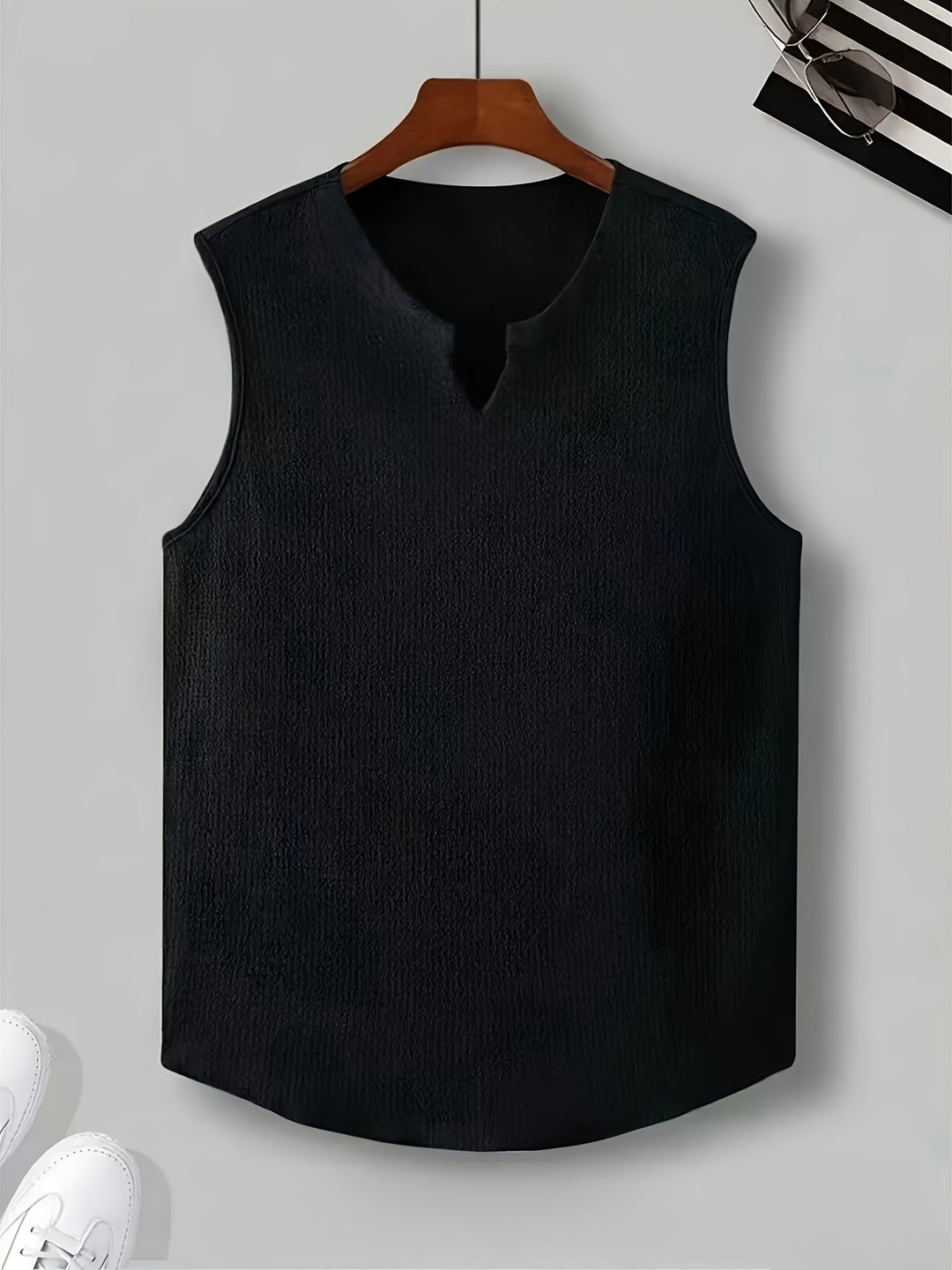 Damon | Relaxed Split-Neck Tank Top