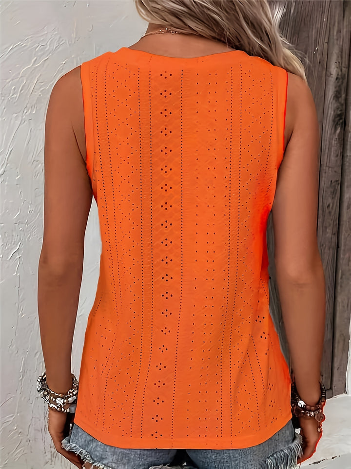 Juniper | Eyelet Sleeveless Tank Top