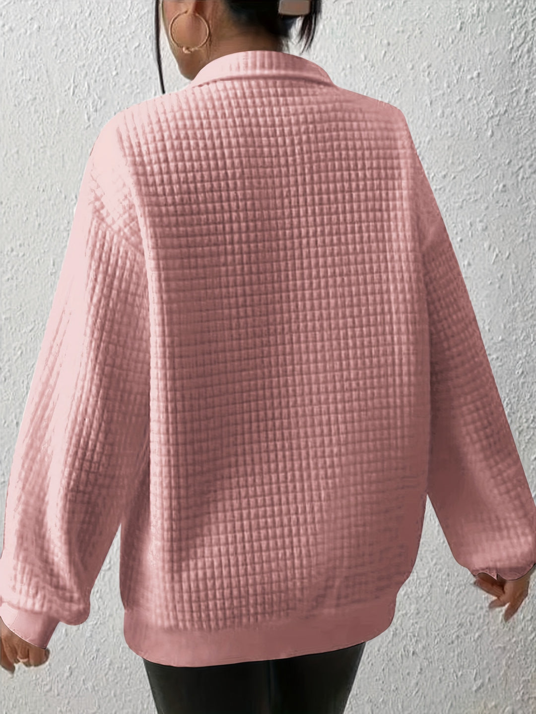 Corinna | Textured Half-Zip Pullover