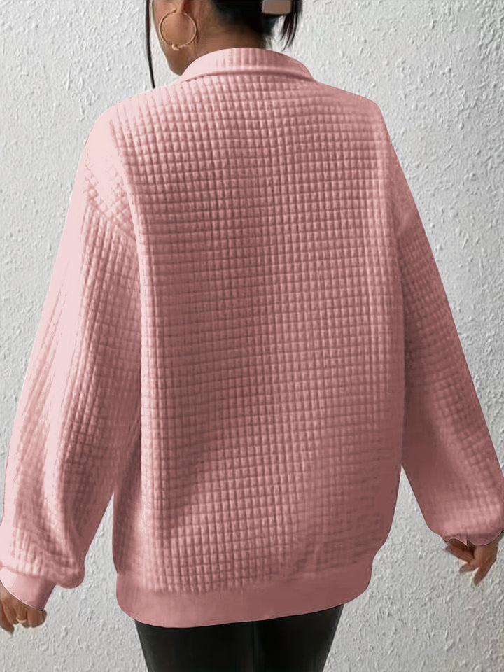Corinna | Textured Half-Zip Pullover