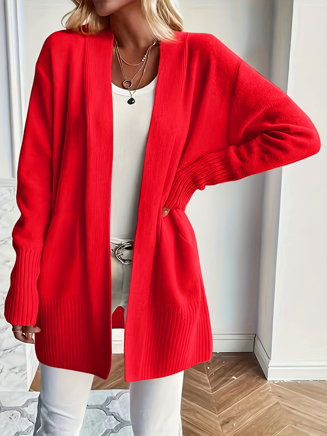 Charlotte | Draped Open-Front Cardigan