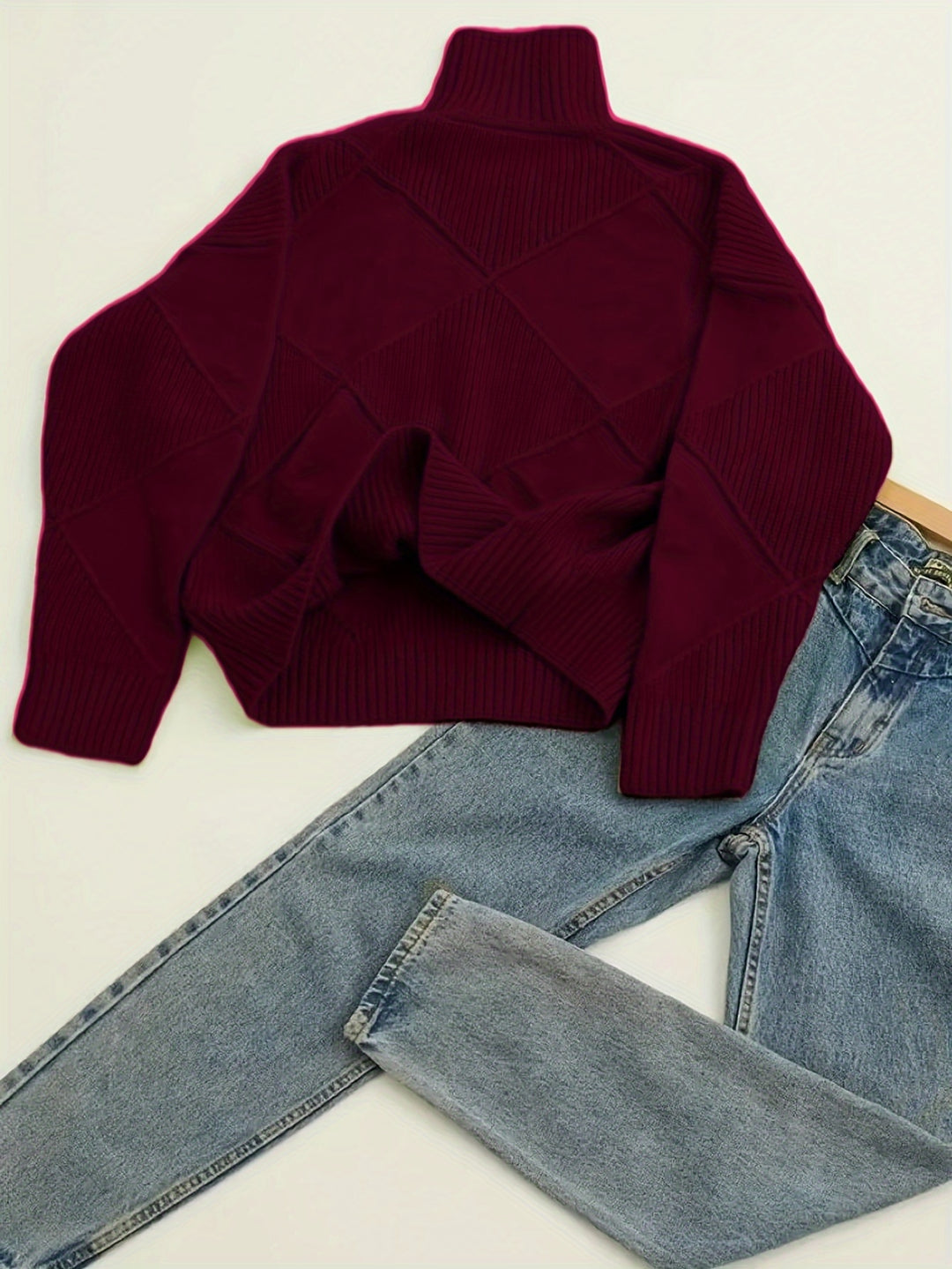Maren | Textured Turtleneck Sweater
