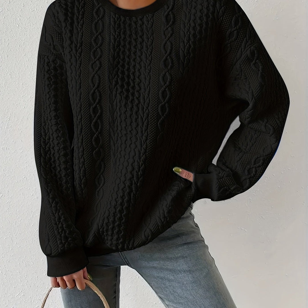 Marion | Textured Crewneck Sweatshirt
