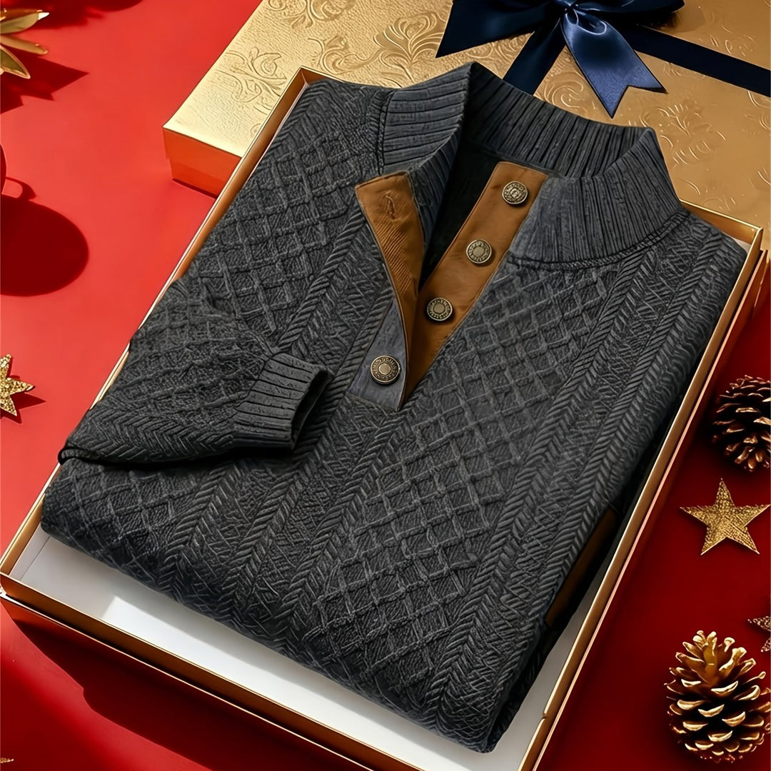 Ellis | Textured Stand-Collar Sweater