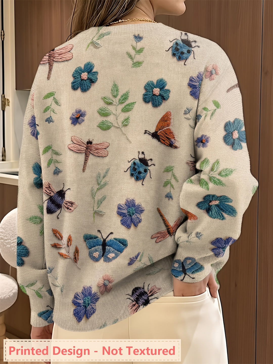 Cynthia | Botanical Crew Neck Sweater