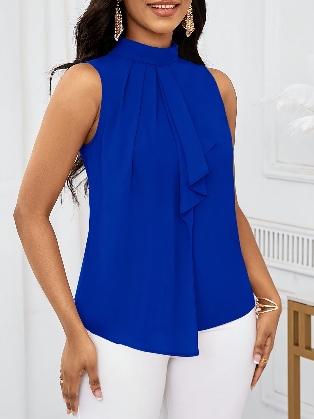 Colleen | Bow-Tie Sleeveless Blouse