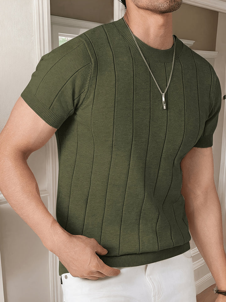 Landon | Ribbed Short-Sleeve Top