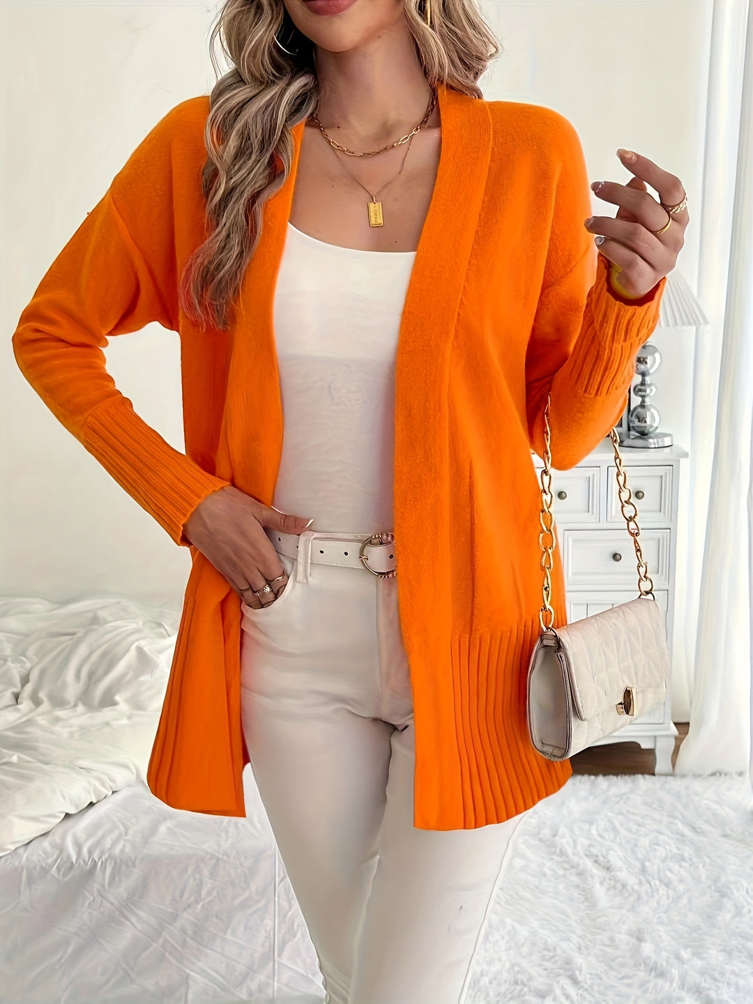 Charlotte | Draped Open-Front Cardigan