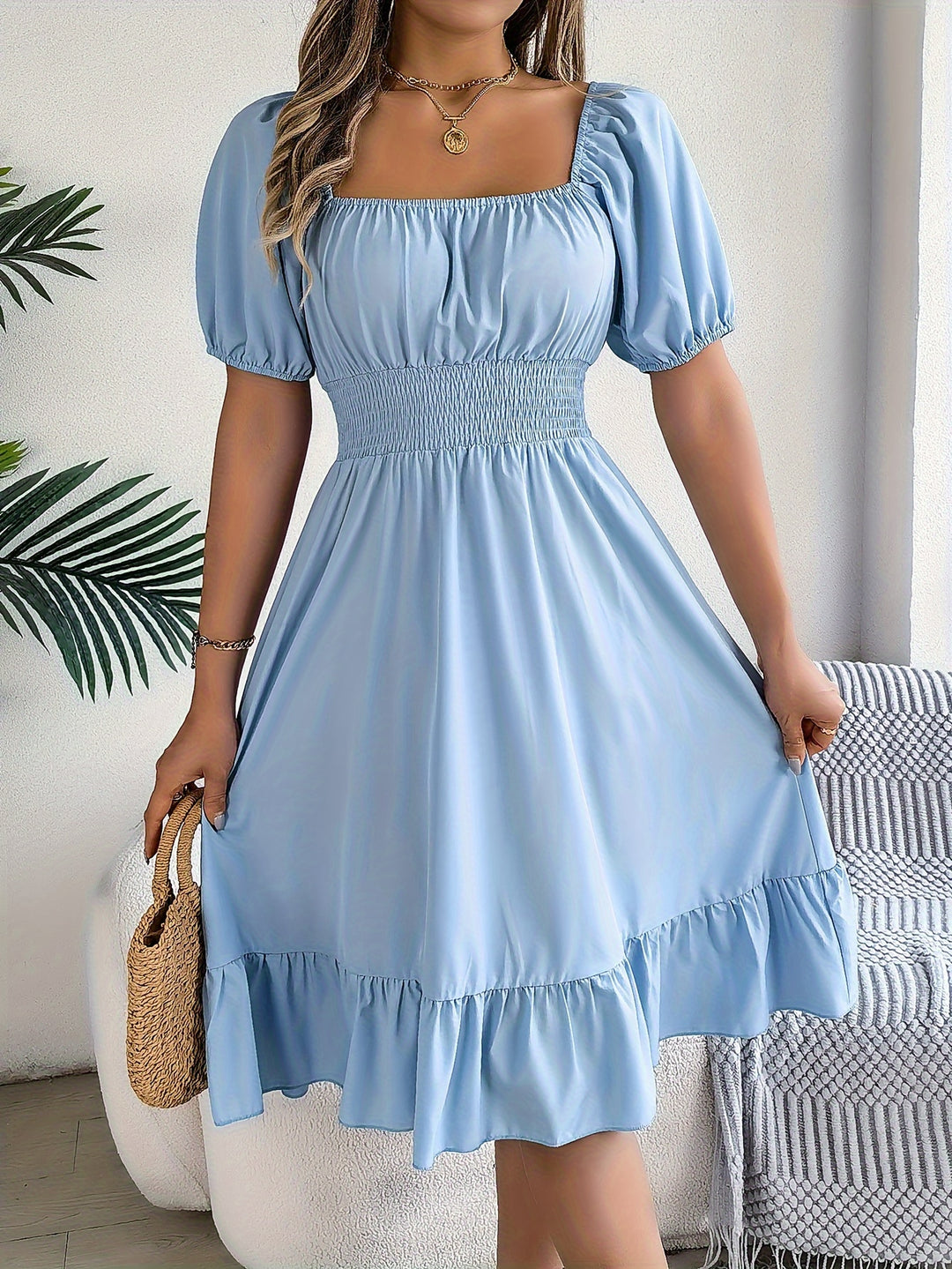Lorraine | Square Neck A-Line Dress