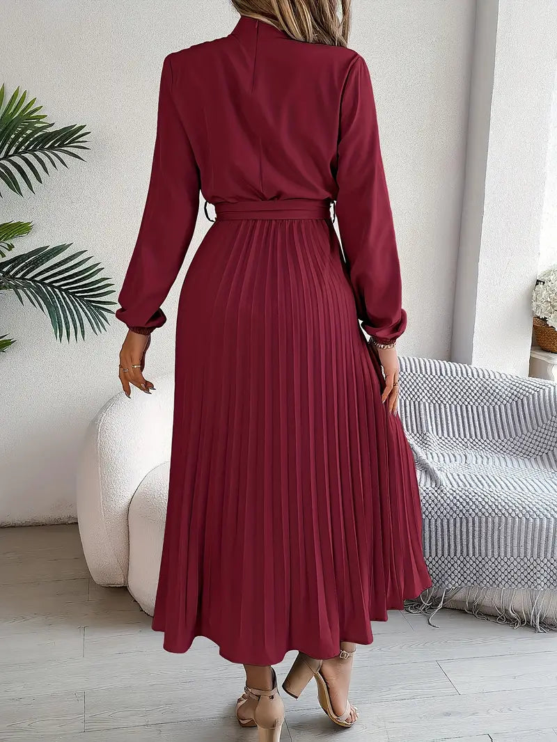 Isabelle | Elegant Belted Waist Midi Dress