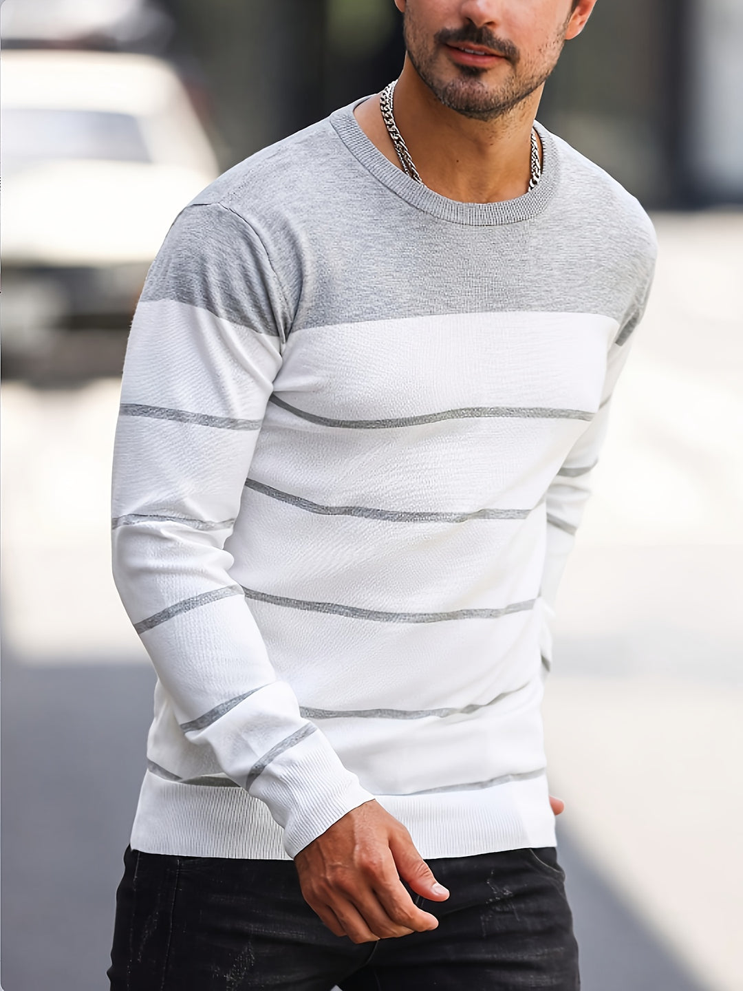 Bennington | Classic Striped Crew Neck Sweater