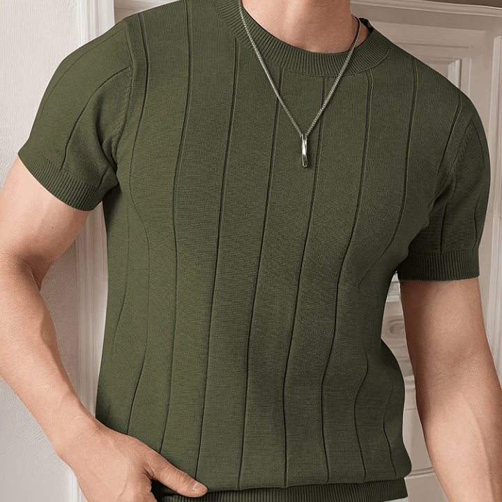 Landon | Ribbed Short-Sleeve Top