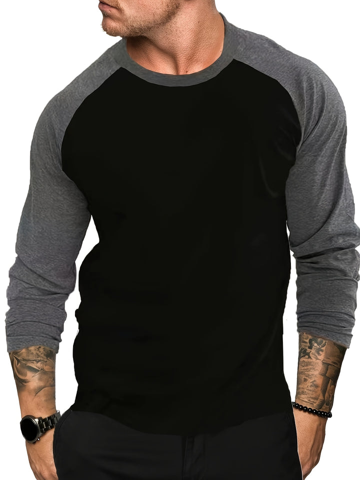 Roman | Two-Tone Raglan Long Sleeve Top