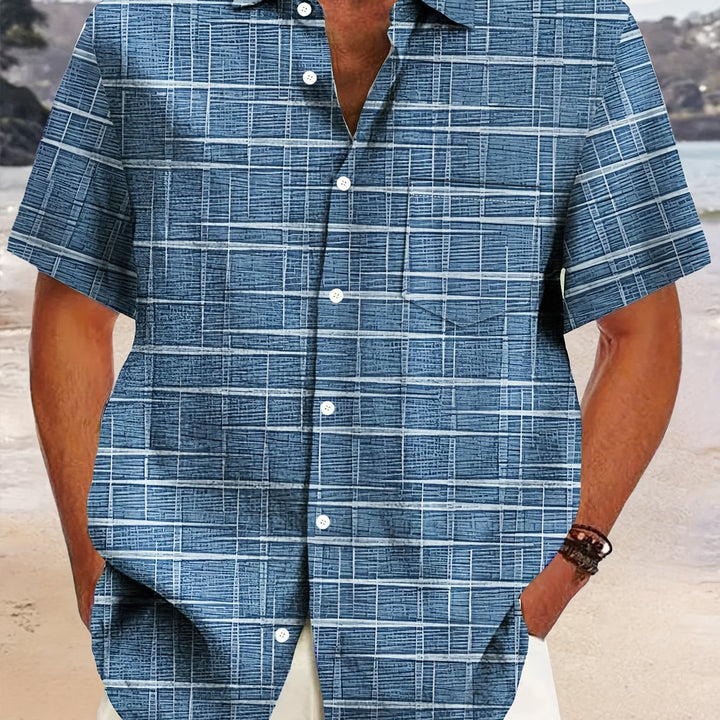 Weston | Textured Grid Short Sleeve Shirt