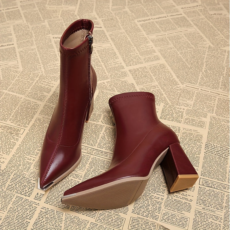 Rosemary | Pointed-Toe Heeled Ankle Boots