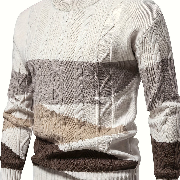 Bruno | Textured Colorblock Sweater