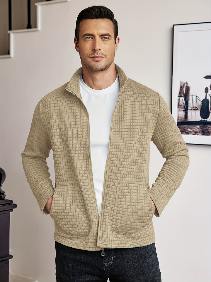 Nash | Textured Stand-Collar Zip-Up Jacket