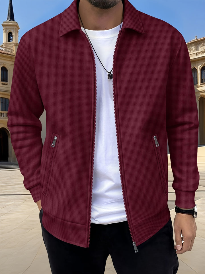 Charles | Textured Full-Zip Jacket