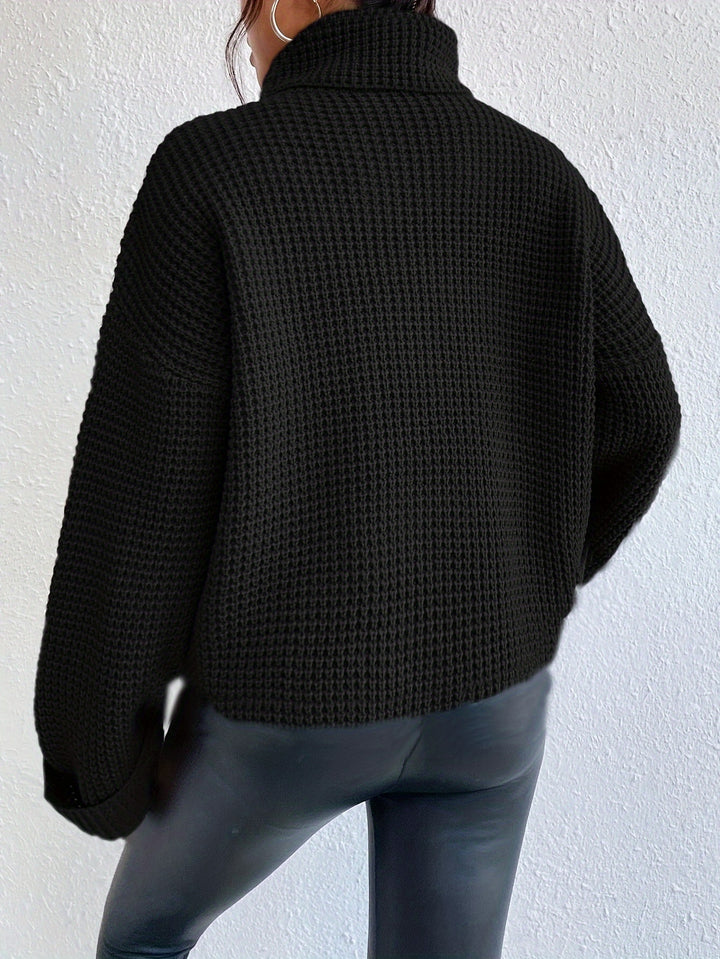 Cynthia | Cozy High-Neck Waffle-Knit Sweater