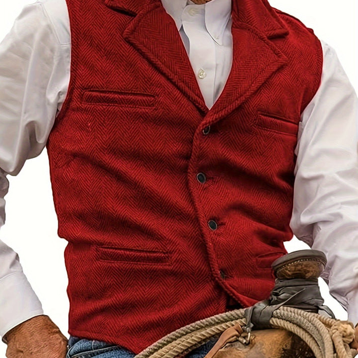Waylon | Heritage Herringbone Vest
