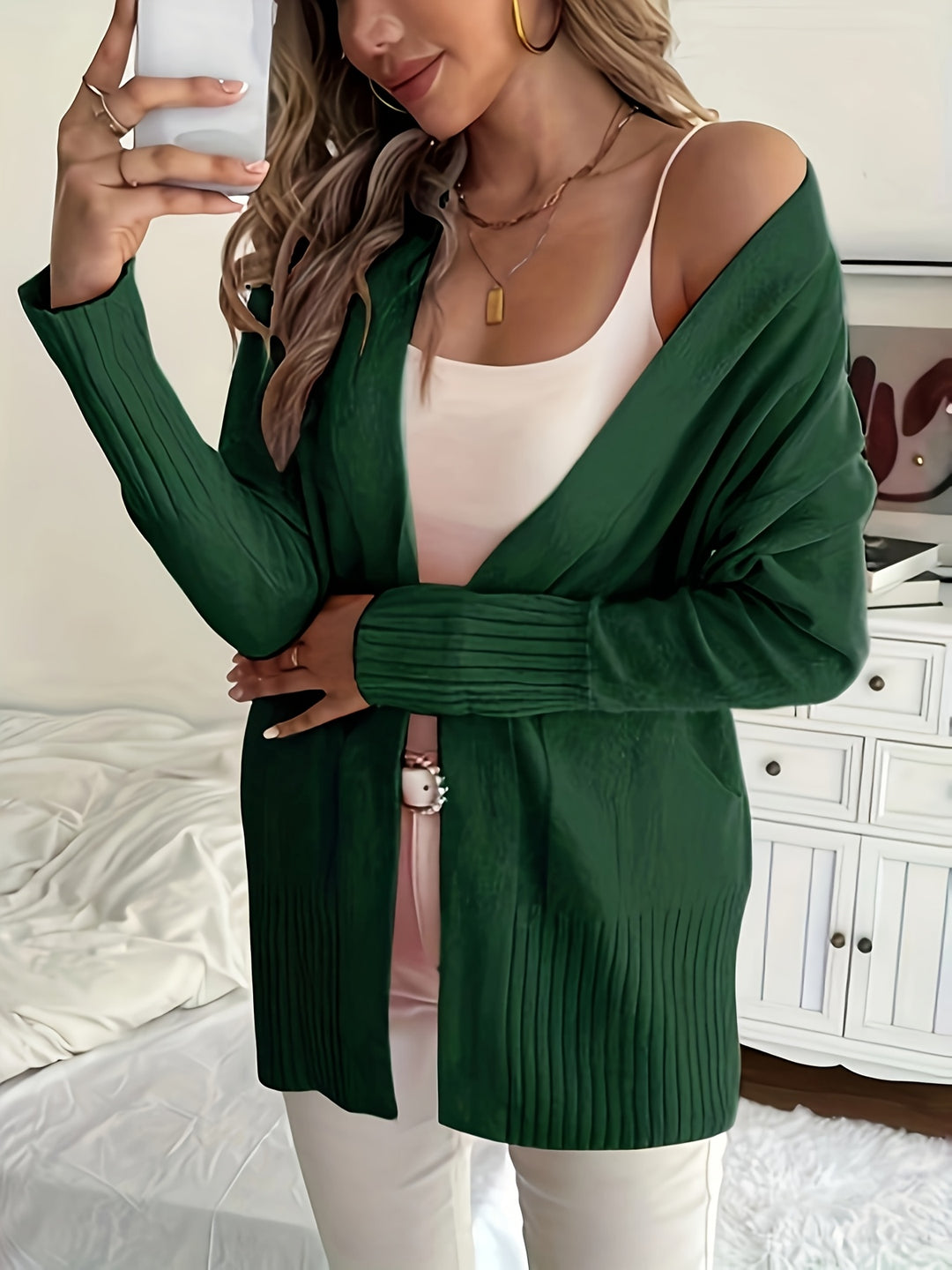 Charlotte | Draped Open-Front Cardigan