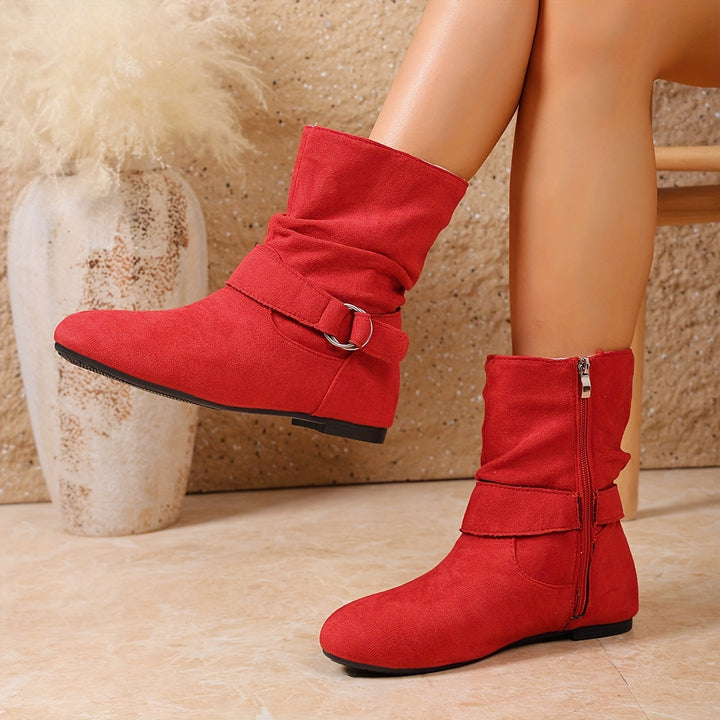 Aurelia | Slouchy Buckle Ankle Boots