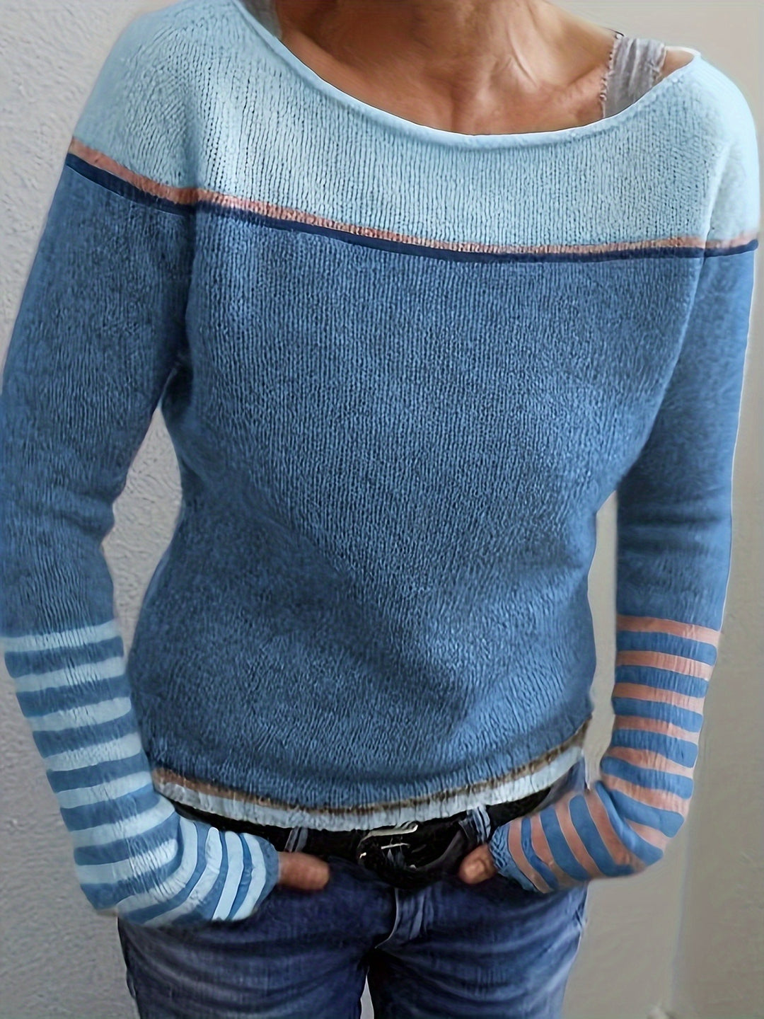 Sabine | Boat-Neck Color-Block Sweater